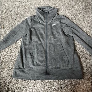 Nike zip up cowl neck sweatshirt